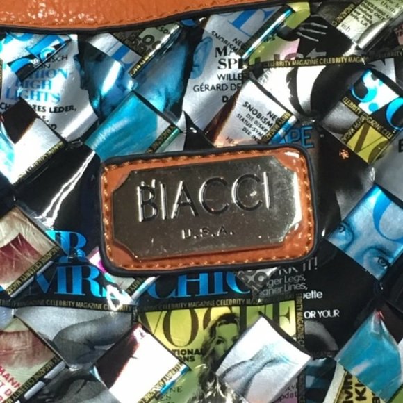 Biacci Woven Magazine Tote Shoulder Bag - Picture 3 of 5